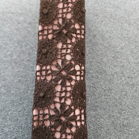 Marwood Black/ Lilac Geo Lace Tie - Picture 3 of 9
